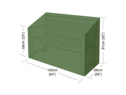 Krycia plachta na záhradnú lavičku 163 x 66 x 81 cm, PE 90g/m2