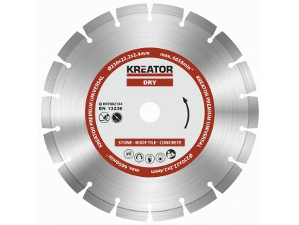 Diamantový kotúč KREATOR PREMIUM 230 mm, segmentový