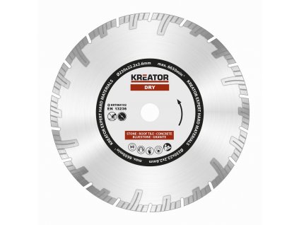 Diamantový kotúč KREATOR EXPERT 230 mm, segmentový