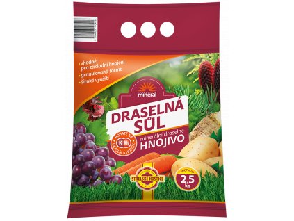 Hnojivo draselná soľ - granulovaná 2,5 kg