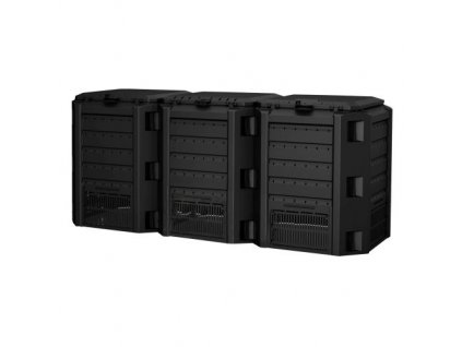 Kompostér COMPOGREEN 1200 l (3 x 400 l) čierny