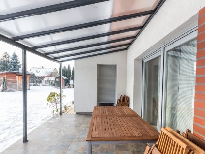 Hliníková pergola Terrassendach original 5,46 x 3,06 m - antracit