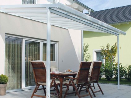 Hliníková pergola Terrassendach original 5,46 x 3,06 m - biela