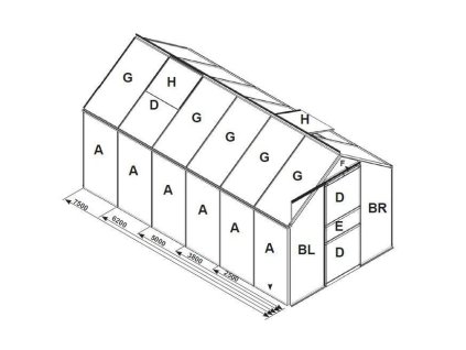 náhradní prosklení pro skleník VITAVIA VENUS 5000 PC 6 mm LG3063 - uvodni fotka