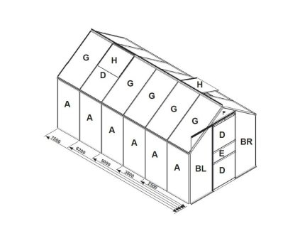 náhradní prosklení pro skleník VITAVIA VENUS 7500 PC 6 mm LG3113 - uvodni fotka