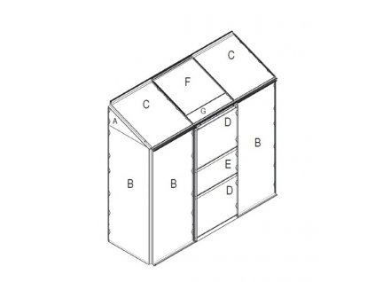 náhradní prosklení pro skleník VITAVIA IDA 1300 PC 4 mm LG3077 - uvodni fotka