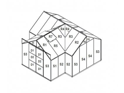 náhradní prosklení pro skleník VITAVIA SIRIUS PC 4 mm LG3048 - uvodni fotka