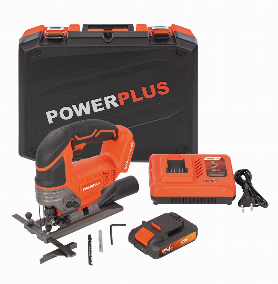 AKU priamočiara píla POWERPLUS 20V SET PPPOWDP25310