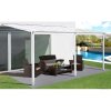 Hliníková pergola LANITPLAST WALL 43 biela + opál PC